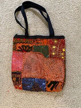 Vintage boho tote bag